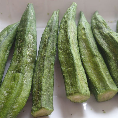 Harga yang bagus camilan piknik sehat okra goreng vakum camilan sayuran kering vf okra on line