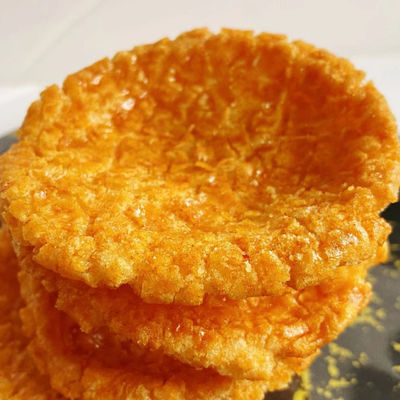 Harga yang bagus Kerupuk Beras Senbei Bulat OEM Kue Beras Rendah Kalori 0.3 Kg on line