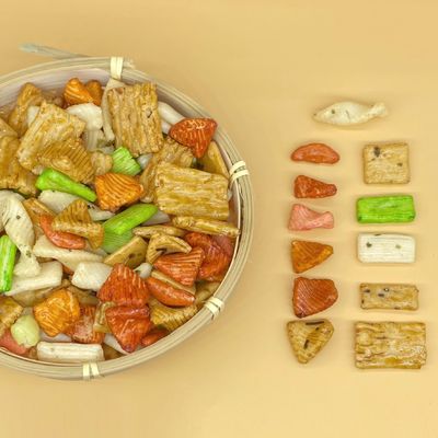 Harga yang bagus Kerupuk Nasi Campur Makanan Ringan Gandum Gaya Jepang Kerupuk Beras Warna-warni on line