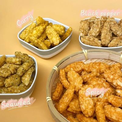 Harga yang bagus Renyah Kari Rumput Laut Rasa Lada Hitam Camilan Nasi Kerupuk Goreng on line