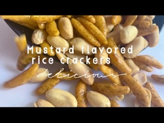 Kerupuk Beras Bentuk Bulan Sabit Jepang Puffed Grain Snacks Wasabi Seaweed Rice Cracker